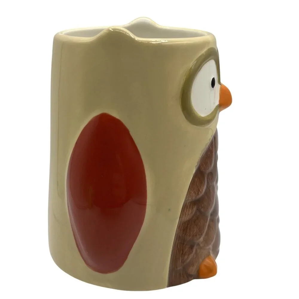 Owl Ceramic Coffee Mug 3D Large Collectable Funny Cocoa Tea Cup By Tag Artsy